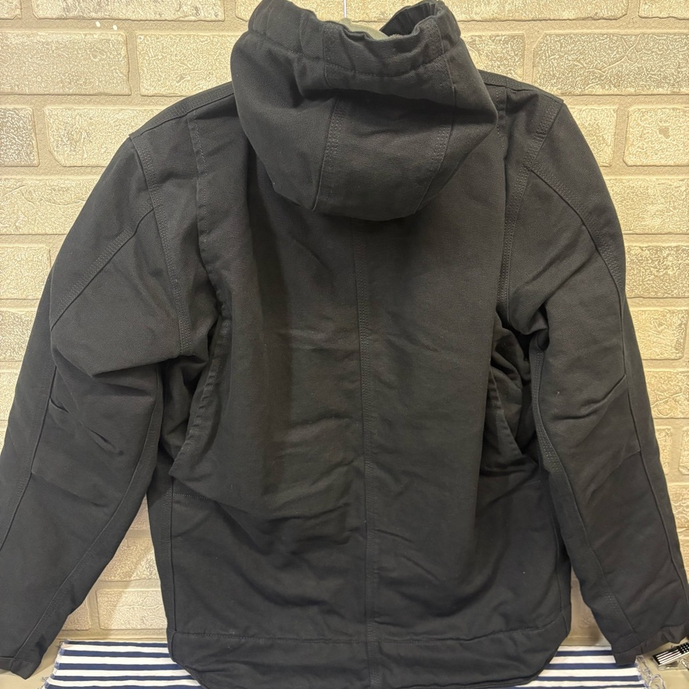 Carhartt Relaxed Fit Washed Duck Sherpa Lined Utility Jacket Size Small - Picture 3 of 11
